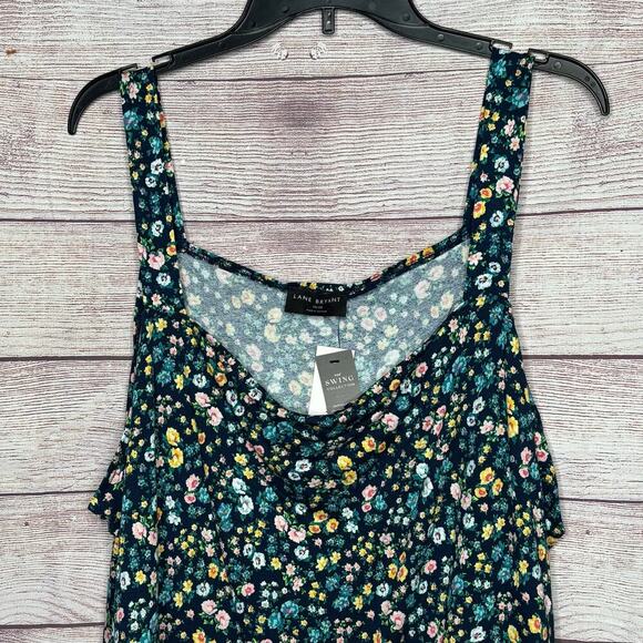 Lane Bryant Sleeveless Square Neck Floral Peplum Tank Top Size 26/28 Plus New - Picture 5 of 15